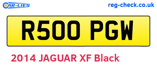 R500PGW are the vehicle registration plates.