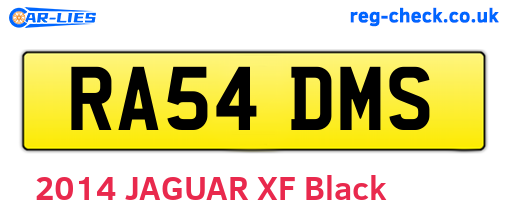 RA54DMS are the vehicle registration plates.