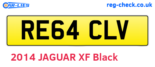 RE64CLV are the vehicle registration plates.