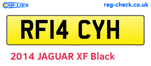 RF14CYH are the vehicle registration plates.