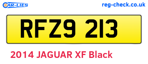RFZ9213 are the vehicle registration plates.