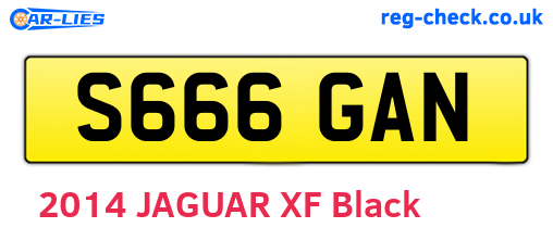 S666GAN are the vehicle registration plates.