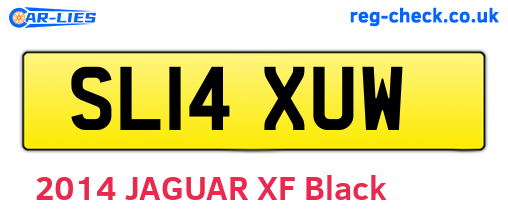 SL14XUW are the vehicle registration plates.