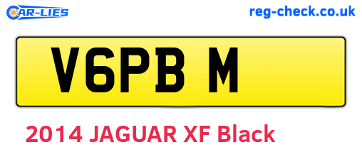V6PBM are the vehicle registration plates.