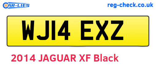 WJ14EXZ are the vehicle registration plates.