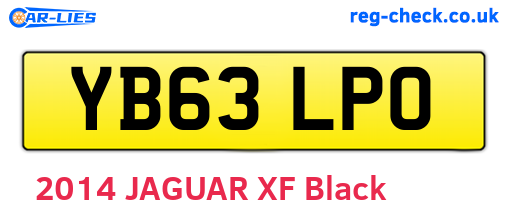 YB63LPO are the vehicle registration plates.