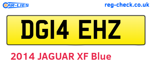 DG14EHZ are the vehicle registration plates.