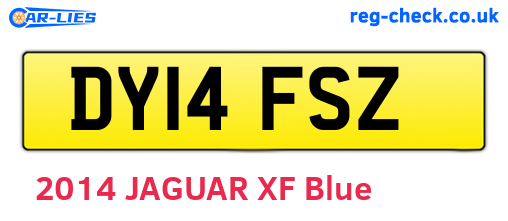 DY14FSZ are the vehicle registration plates.