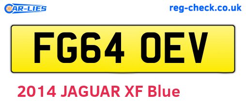 FG64OEV are the vehicle registration plates.