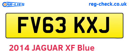 FV63KXJ are the vehicle registration plates.