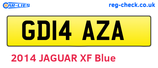 GD14AZA are the vehicle registration plates.