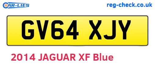 GV64XJY are the vehicle registration plates.