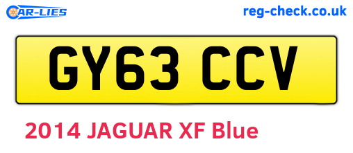 GY63CCV are the vehicle registration plates.