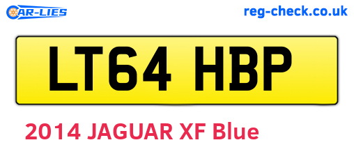 LT64HBP are the vehicle registration plates.
