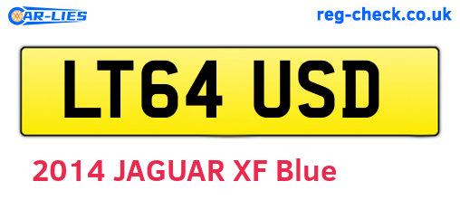 LT64USD are the vehicle registration plates.