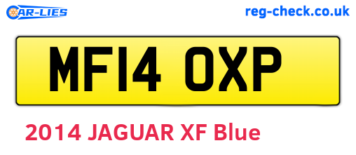 MF14OXP are the vehicle registration plates.