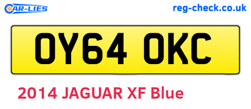 OY64OKC are the vehicle registration plates.