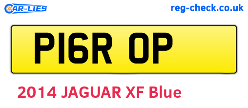 P16ROP are the vehicle registration plates.