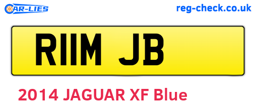 R11MJB are the vehicle registration plates.