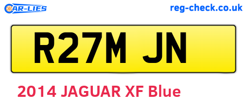 R27MJN are the vehicle registration plates.
