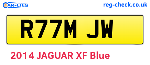 R77MJW are the vehicle registration plates.