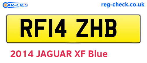 RF14ZHB are the vehicle registration plates.