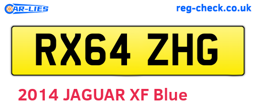 RX64ZHG are the vehicle registration plates.