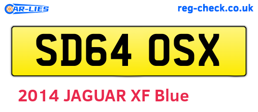SD64OSX are the vehicle registration plates.