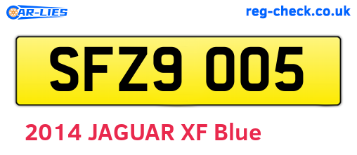 SFZ9005 are the vehicle registration plates.