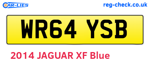 WR64YSB are the vehicle registration plates.