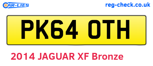 PK64OTH are the vehicle registration plates.