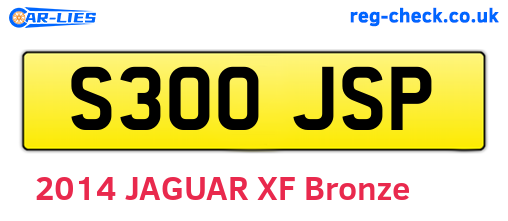 S300JSP are the vehicle registration plates.