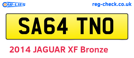 SA64TNO are the vehicle registration plates.