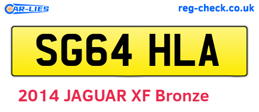 SG64HLA are the vehicle registration plates.