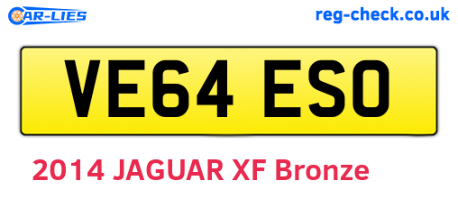 VE64ESO are the vehicle registration plates.