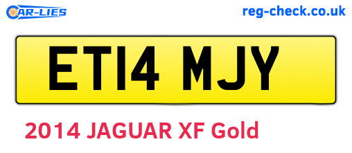 ET14MJY are the vehicle registration plates.