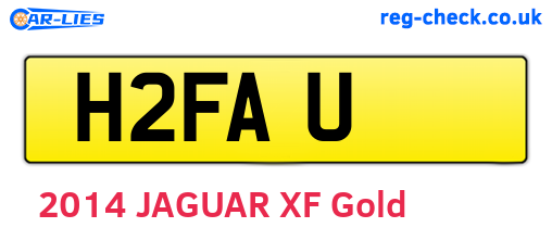 H2FAU are the vehicle registration plates.