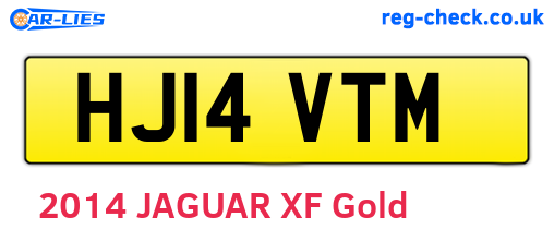 HJ14VTM are the vehicle registration plates.