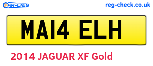 MA14ELH are the vehicle registration plates.