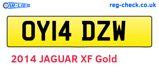 OY14DZW are the vehicle registration plates.