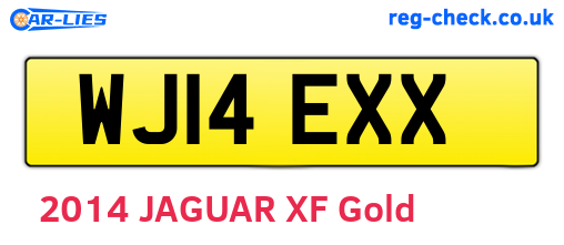 WJ14EXX are the vehicle registration plates.