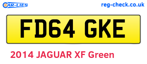 FD64GKE are the vehicle registration plates.