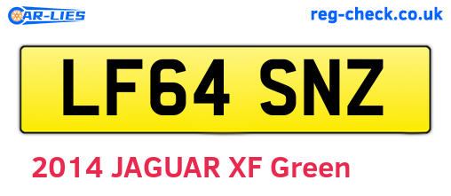 LF64SNZ are the vehicle registration plates.