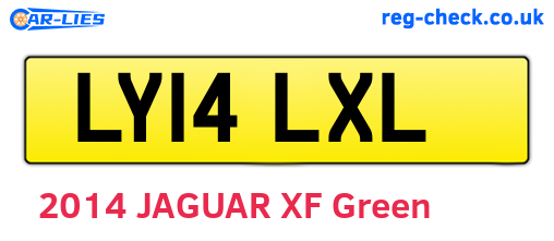 LY14LXL are the vehicle registration plates.