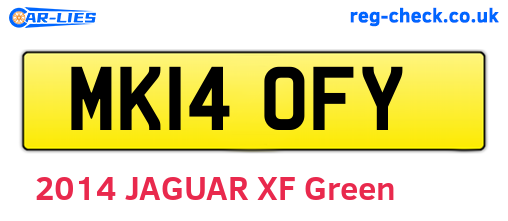 MK14OFY are the vehicle registration plates.