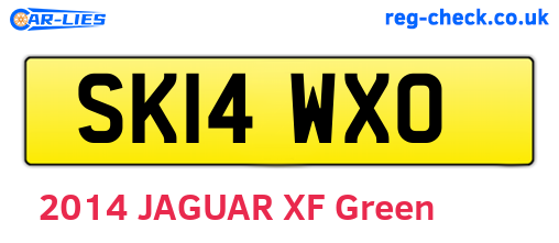 SK14WXO are the vehicle registration plates.