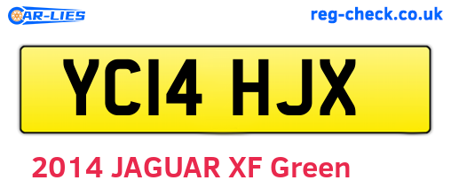 YC14HJX are the vehicle registration plates.