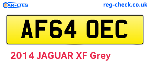AF64OEC are the vehicle registration plates.