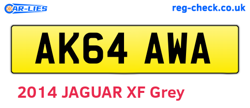AK64AWA are the vehicle registration plates.