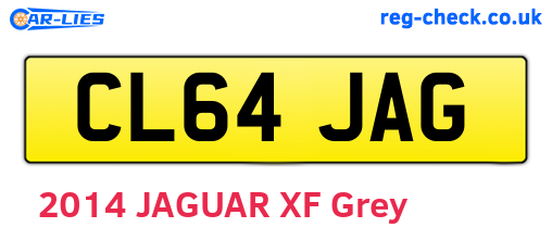 CL64JAG are the vehicle registration plates.